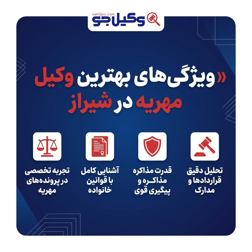 مزایا استفاده از خدمات بهترین وکیل مهریه شیراز