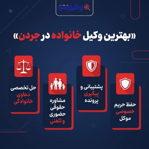 وکیل خانواده در جردن چه خدماتی ارائه میدهد؟