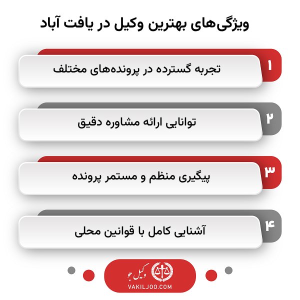 نکات مهم انتخاب بهترین وکیل در یافت آباد