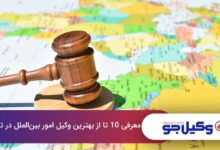 بهترین وکیل امور بینالملل در تهران