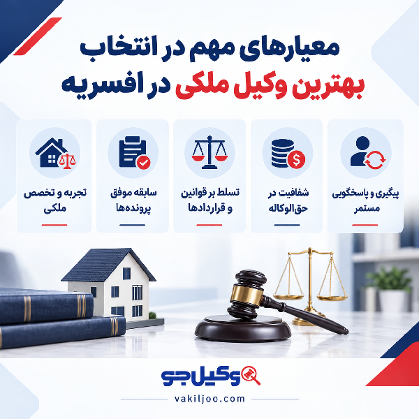 بهترین وکیل ملکی در افسریه